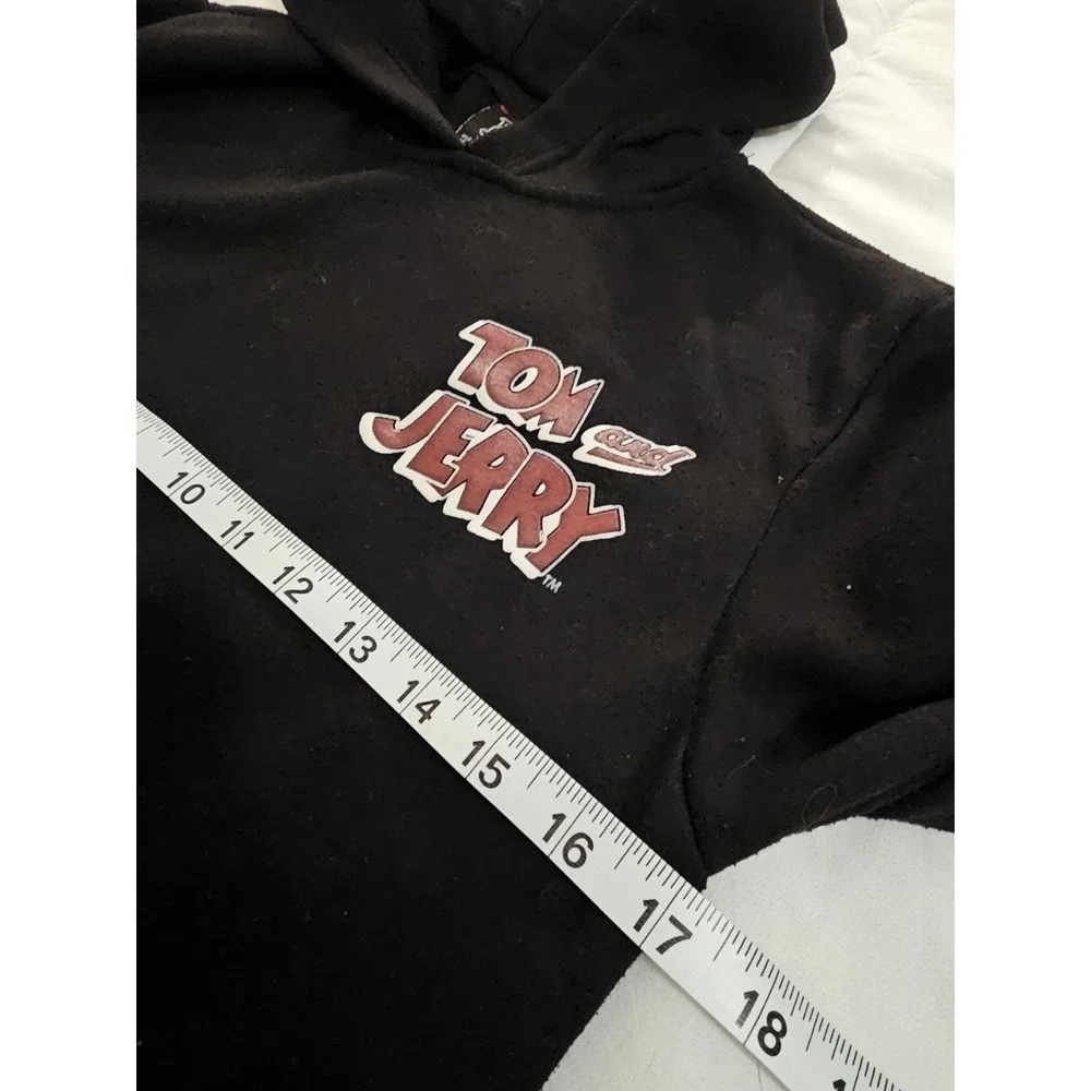 Tom and Jerry Black Pullover Hoodie Youth Size‎ 8 Graphic Cartoon Sweatshirt